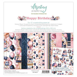 Mintay Papers-Happy Birthday-12x12