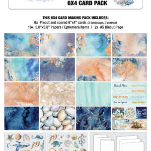 3 Quater Designs-Ocean Lover-6x4 Card Pack