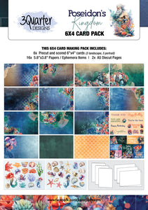 3 Quarter Designs-Poseidon's Kingdom-6x4 Card Kit