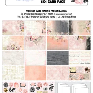 3 Quater Designs-Blush Indulgence-6x4 Card Pack