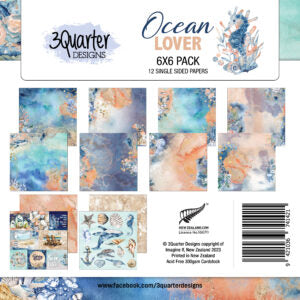 3 Quater Designs-Ocean Lover-6x6 Paper Pack