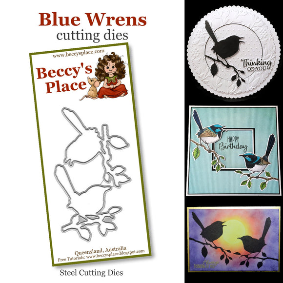 Beccy's Place-Clear Stamp Set-Blue Wrens