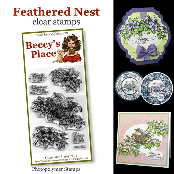Beccy's Place-Clear Stamp Set-Feathered Nest