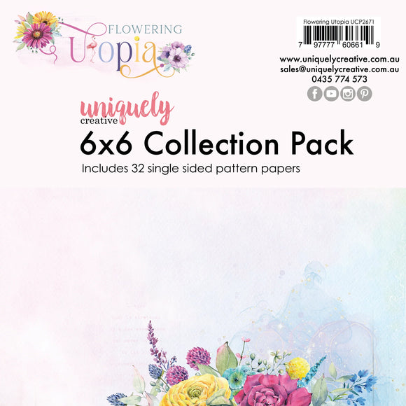 Uniquely Creative-Flowering Utopia-6x6 Paper Pad