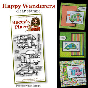 Beccy's Place-Clear Stamp Set-Happy Wanderers