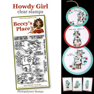 Beccy's Place-Clear Stamp Set-Howdy Girls