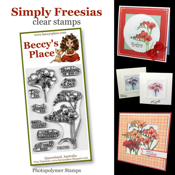 Beccy's Place-Clear Stamp Set-Simply Freesias