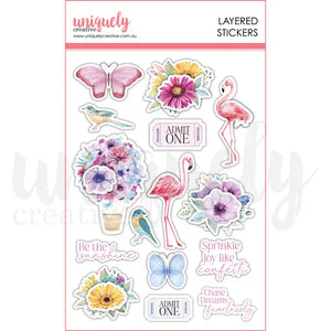 Uniquely Creative-Flowering Utopia-Layered Stickers