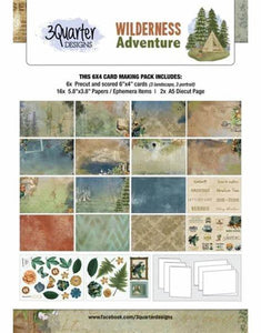 3 Quater Designs-Wilderness Adventures-6x4 Card Pack