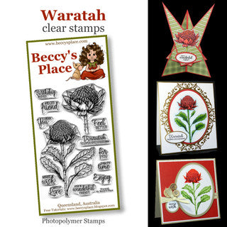 Beccy's Place-Clear Stamp Set-Waratah