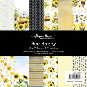 Paper Roses-6x6 Paper Pad-Bee Happy