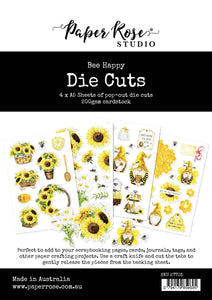 Paper Roses-Die Cuts-Bee Happy