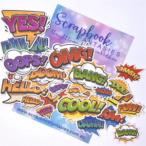 Scrapbook Fantasies-Colour Cuts-Grunge Street Words