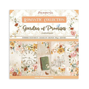 Stamperia-8x8 Paper Pad- Garden of Promises