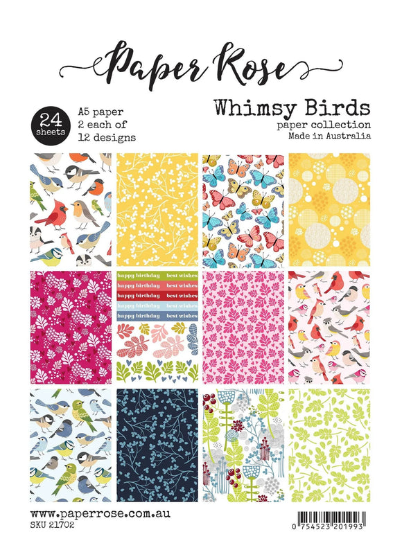 Paper Roses-A5 Paper Pack-Whimsy Bird