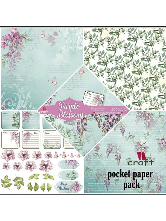 iCraft - Purple Blossom Paper pack - 12x12