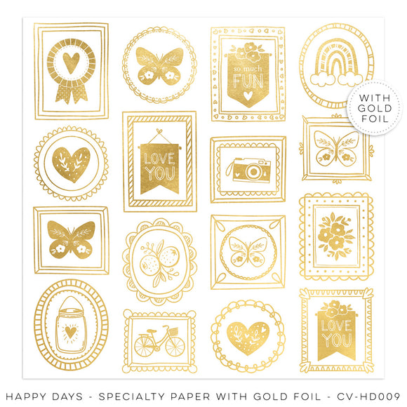 Cocoa Vanilla Studio-Happy Days-Specialty Paper with Gold Foil