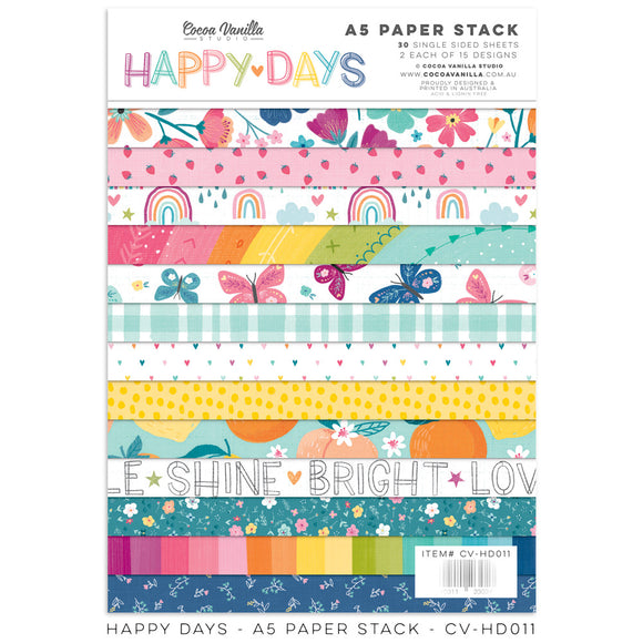Cocoa Vanilla Studio-Happy Days-A5 Paper Stack