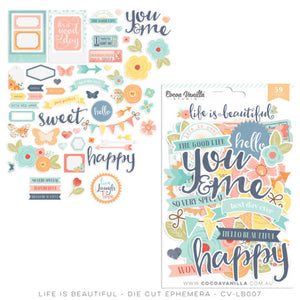 Cocoa Vanilla Studio - Life is Beautiful - Die Cut Ephemera