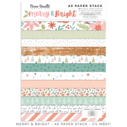 Cocoa Vanilla Studio - Merry and Bright -  A5 Paper stack