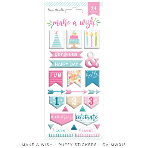 Cocoa Vanilla Studio - Make a Wish - Puffy Stickers