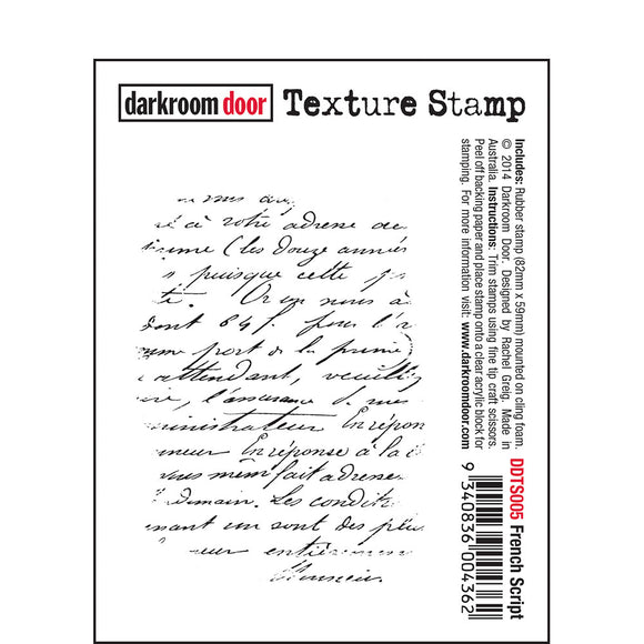 DarkRoom Door - Stamps - French Script 005