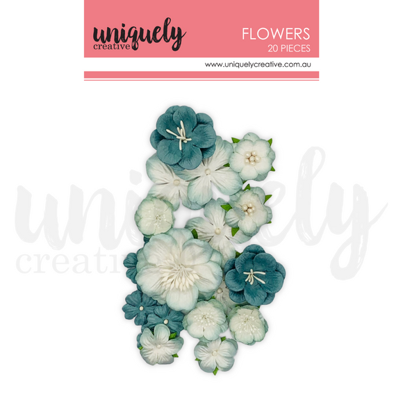 Uniquely Creative - Flowers - Dusty Teal